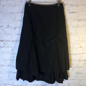 MSIAKO BLACK LAYERED MAXI SKIRT